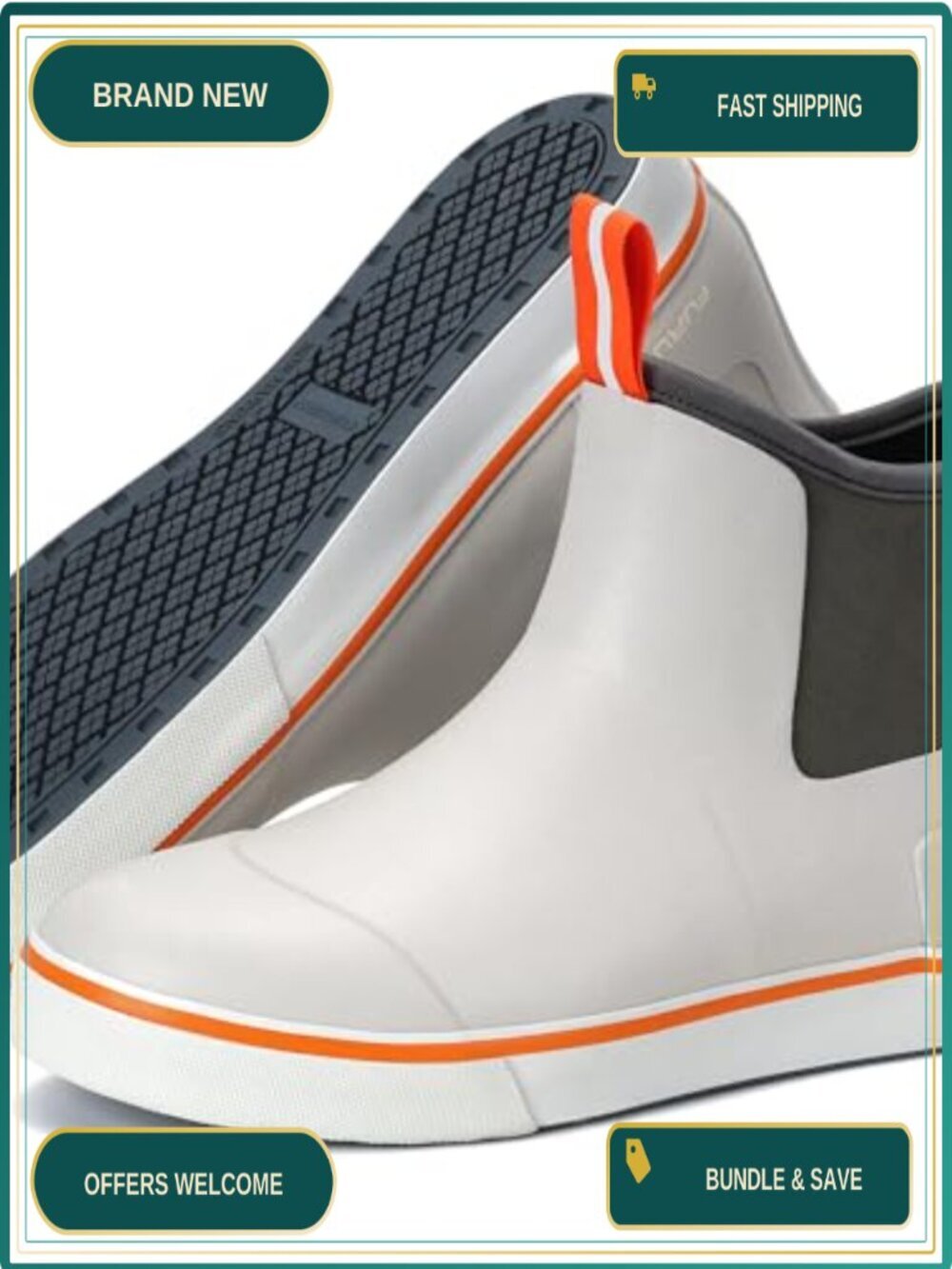 Waterproof Rubber Ankle Rain Boots Men Women Fishing Deck Boat Slip Resistant